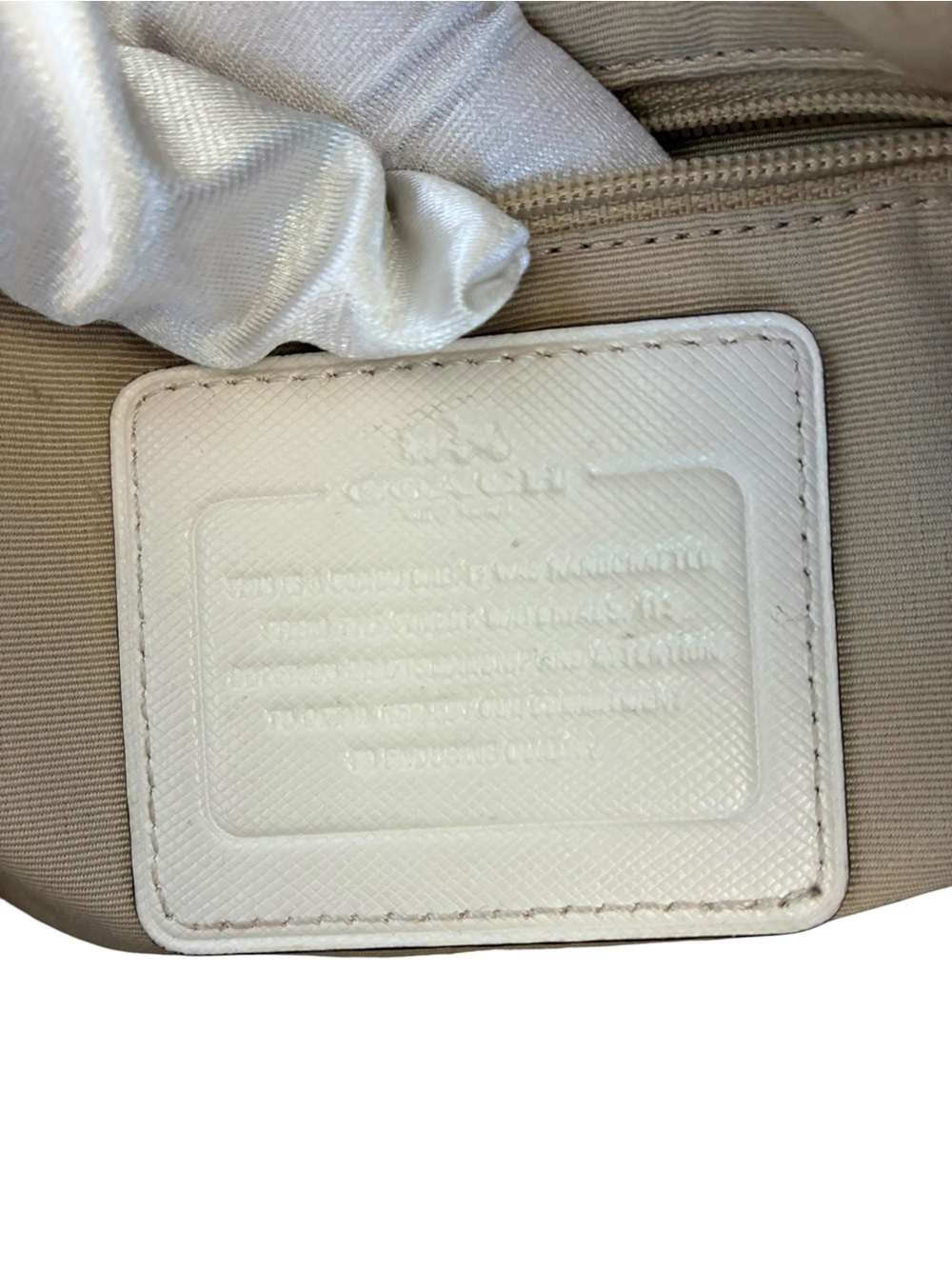 Coach Two-Tone Tan and Cream Dome Satchel - Picture 11 of 11